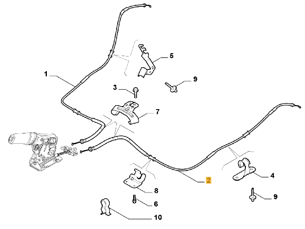 Picture of ALFA GIULIETTA, HANDBRAKE CABLE LEFT REAR ORIGINAL