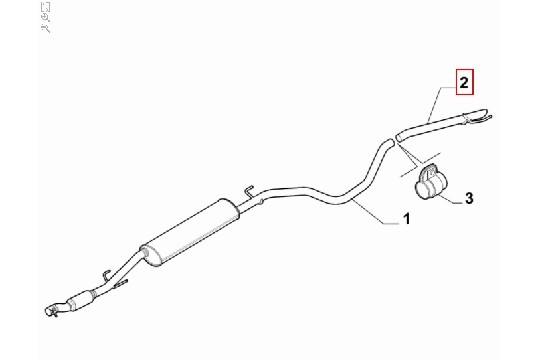 FIAT GROUP - EXHAUST PIPE - 50525616 FIAT GROUP - EXHAUST PIPE - 50525616