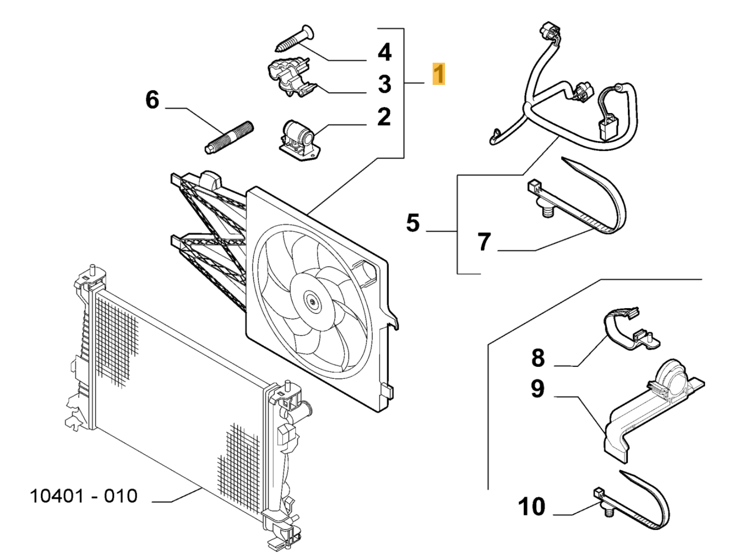 FIAT GROUP - ELEKTRISCHE VENTILATOR - 50532837 FIAT GROUP - ELEKTRISCHE VENTILATOR - 50532837