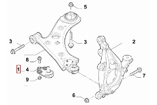 FIAT GROUP - CONTROL ARM - 51959820 FIAT GROUP - CONTROL ARM - 51959820