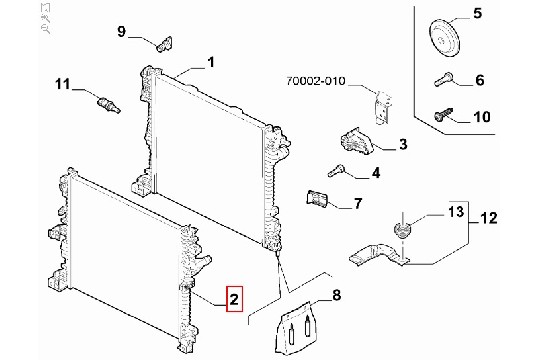FIAT GROUP - RADIATOR - 50533794 FIAT GROUP - RADIATOR - 50533794