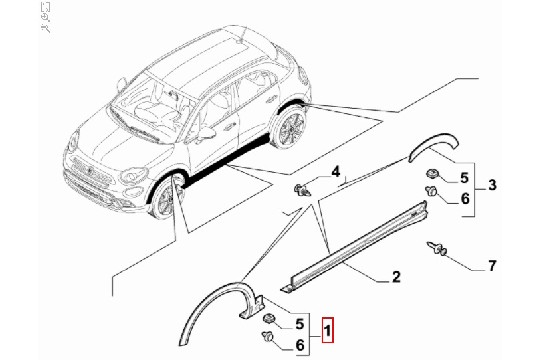 FIAT GROUP - MOULDING - 735759145 FIAT GROUP - MOULDING - 735759145