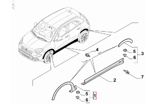 FIAT GROUP - MOULDING - 735759146 FIAT GROUP - MOULDING - 735759146