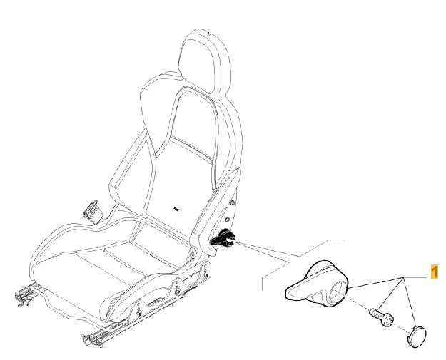 Picture of LEVER LEFT SEAT GENUINE