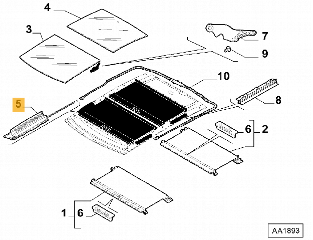 Picture of MECHANISM WITH CABLE ON THE RIGHT ORIGINAL