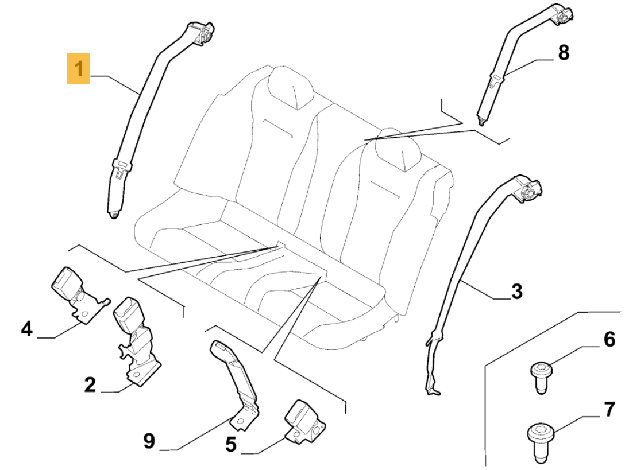 Picture of REAR GREEN SEAT BELT