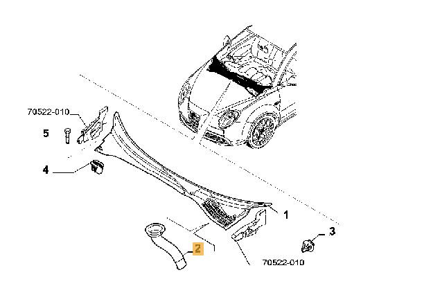 Picture of ALFA MITO, WATER DRAIN ORIGINAL LEFT