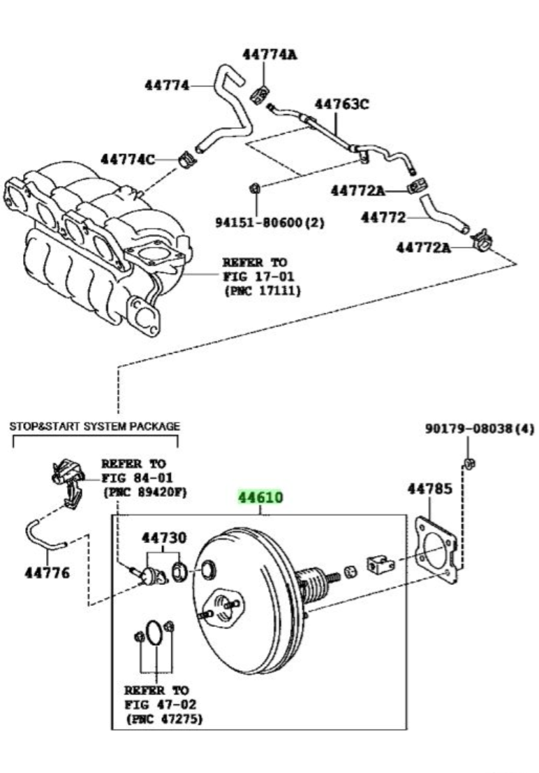 TOYOTA - ENSEMBLE SERVOFREIN - 4461009630 TOYOTA - ENSEMBLE SERVOFREIN - 4461009630