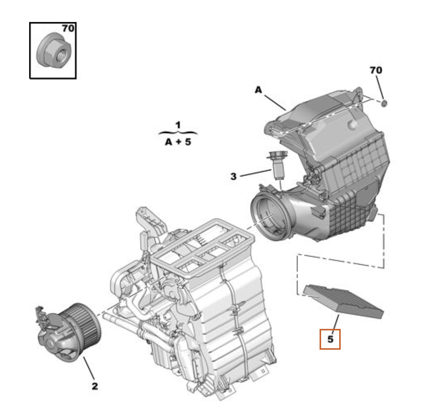 PSA - 6479A5 - INNENRAUM-PARTIKELFILTER PSA - 6479A5 - INNENRAUM-PARTIKELFILTER