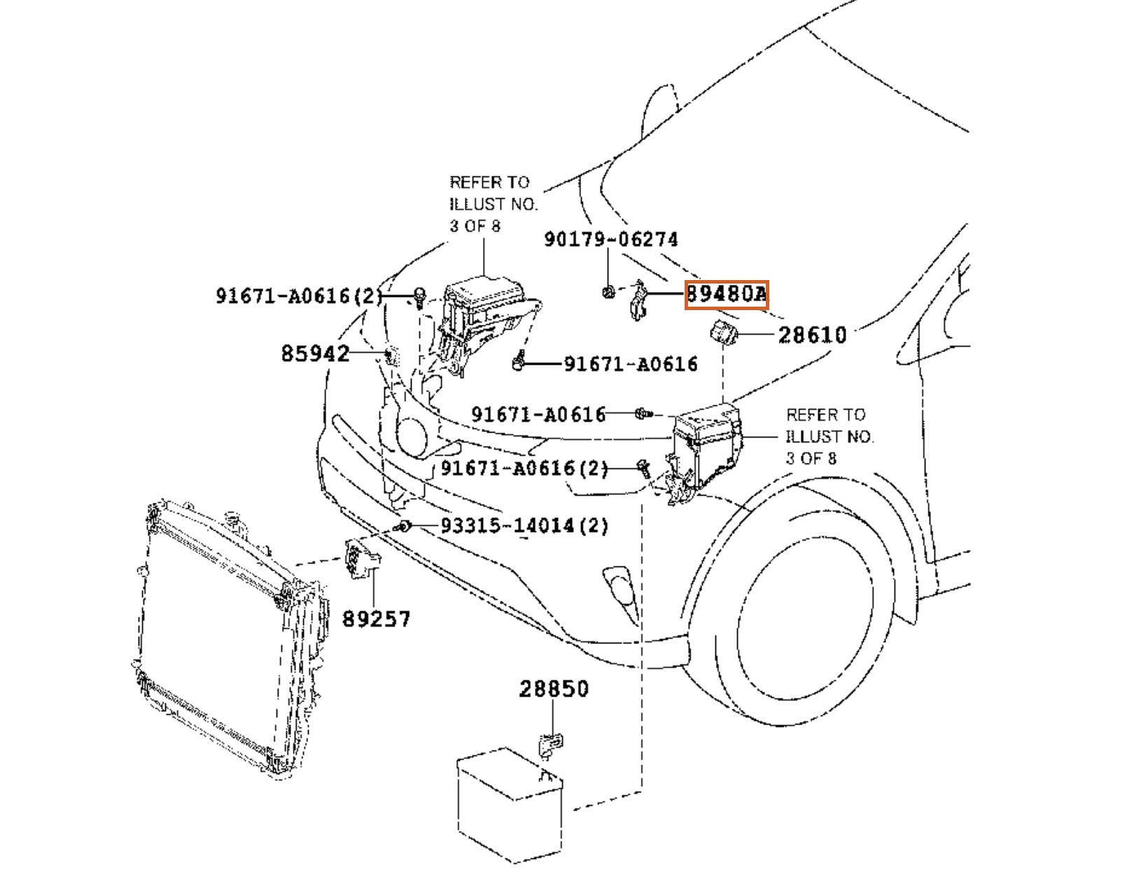 TOYOTA - CAPTEUR DE PRESSION D’ÉCHAPPEMENT - 8948042020